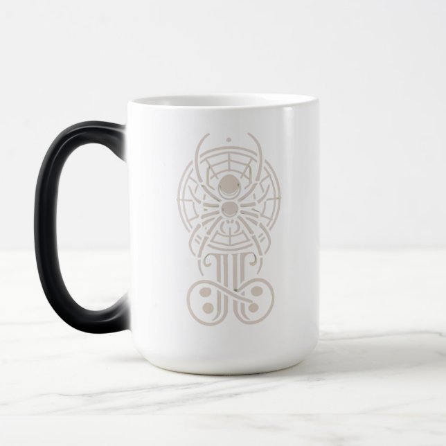 Caneca Mágica Monograma de aranha gótica (Esquerda)
