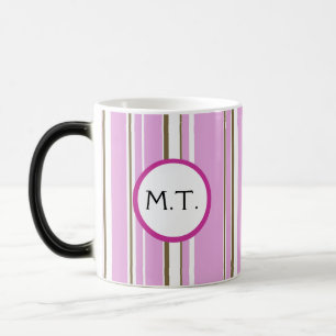 Caneca Mágica Monograma de Greve Marrom rosa