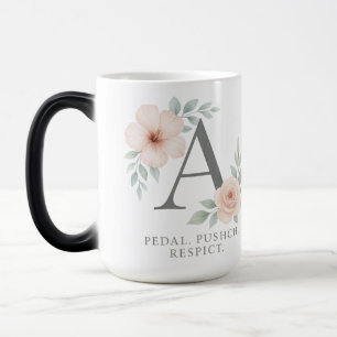 Caneca Mágica Monograma Elegante K Mug - Taça Personalizada de C