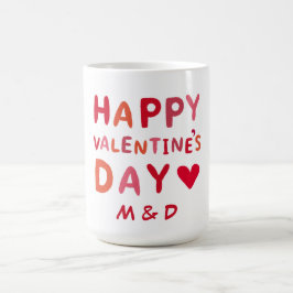 Caneca Mágica Monograma Personalizado do feliz dia de os namorad