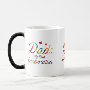 Caneca Mágica Morphing Mug 11 oz - "Pai: Minha Inspiração Diária