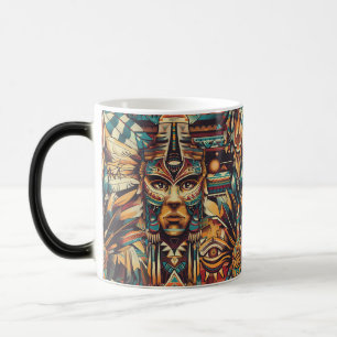 Caneca Mágica Morphing Mug 32 Azul charmoso "Mesoamerican Motif"