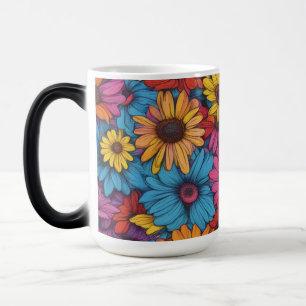 Caneca Mágica Morphing Mug - Abstrato Daisies #8448