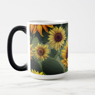Caneca Mágica Morphing Mug - Abstrato de girassol #699