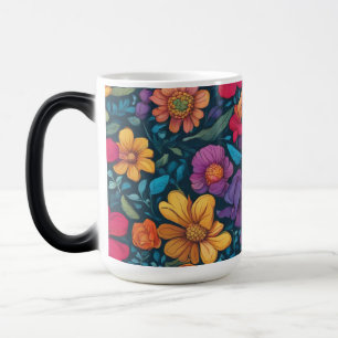 Caneca Mágica Morphing Mug - Bonito Abstrato Floral #822