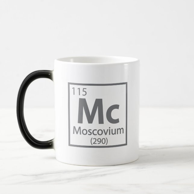 Caneca Mágica Moscou - Mesa periódica russa da ciência (Esquerda)