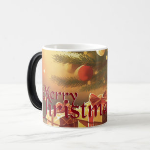 Caneca Mágica Motivo de Natal, com Presentes sob a Árvore de Nat