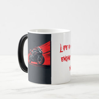 Caneca Mágica Motociclista de motores de alta potência, sem cora