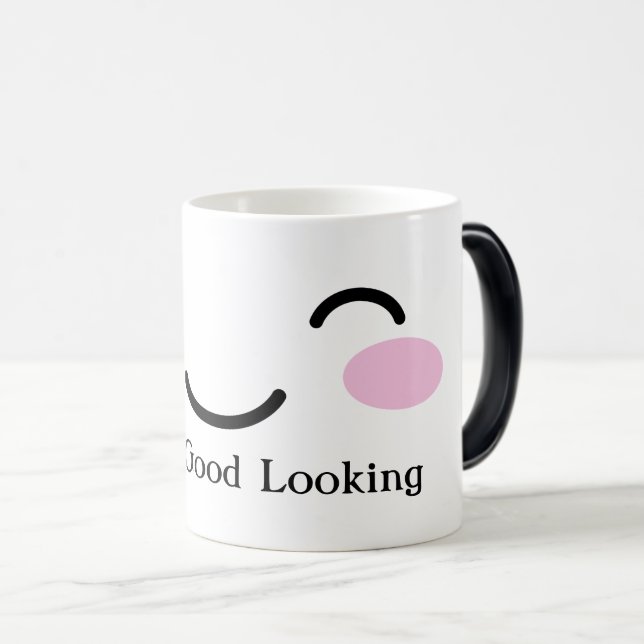 Caneca Mágica Mudança de cor branca muda sensível ao calor mufa (Frente Esquerda)