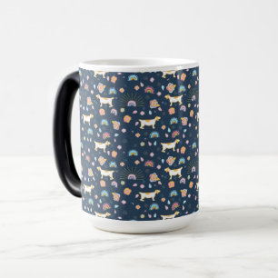 Caneca Mágica mudas de padrão de abstrato boho sem costura