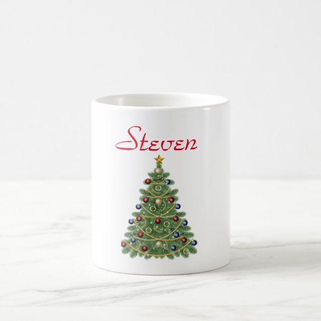 Caneca Mágica Mug/Árvore de Morphing de Natal Personalizada (Centro)