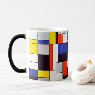 Caneca Mágica Mug de Arte Moderna - Harmonia Retroativa de Piet