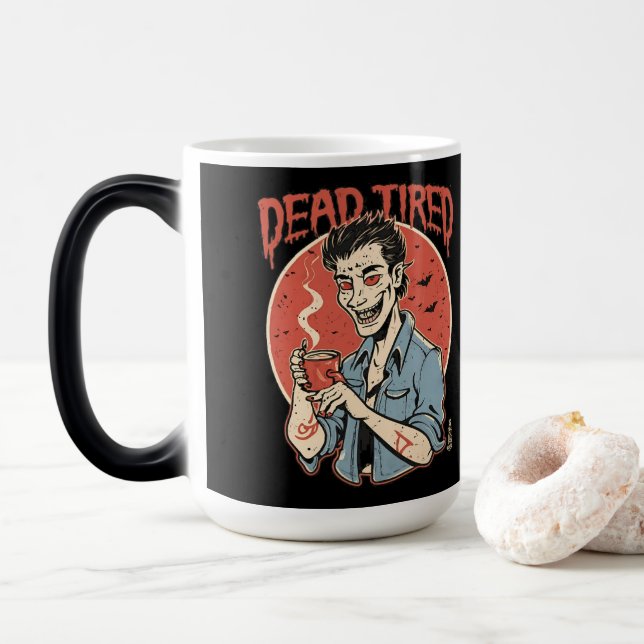 Caneca Mágica Mug de Café de Halloween (Com Donut)