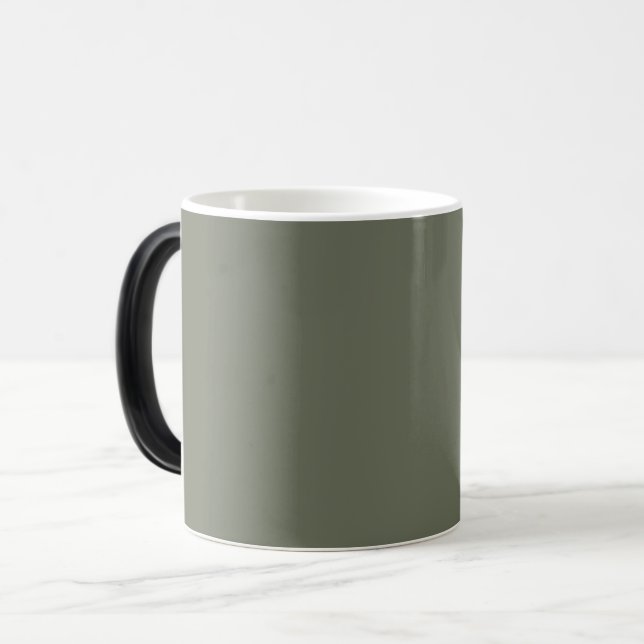 Caneca Mágica Mug de cerâmica verde Moss - Design personalizável (Frente Esquerda)