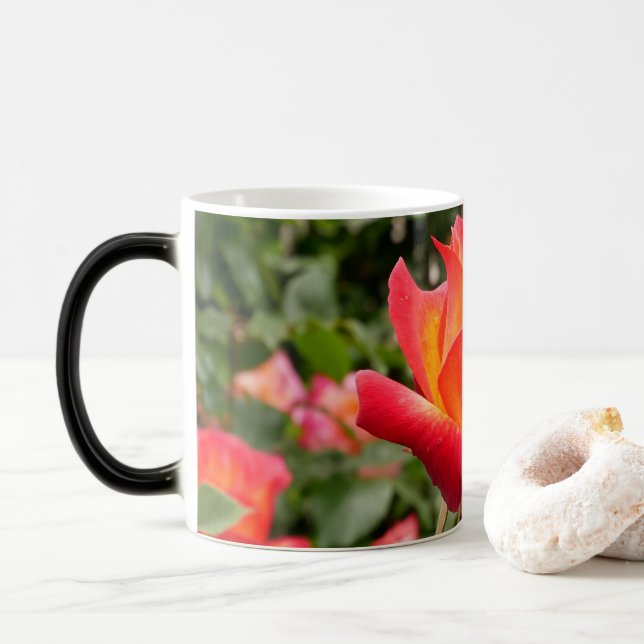 Caneca Mágica Mug de Morphing Rose Amarelo (Com Donut)