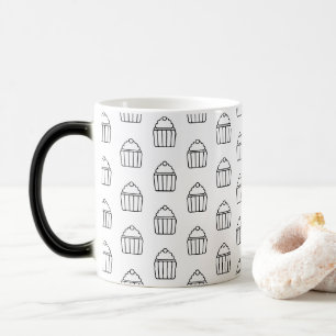 Caneca Mágica Mug de padrão de Cupcake minimalista