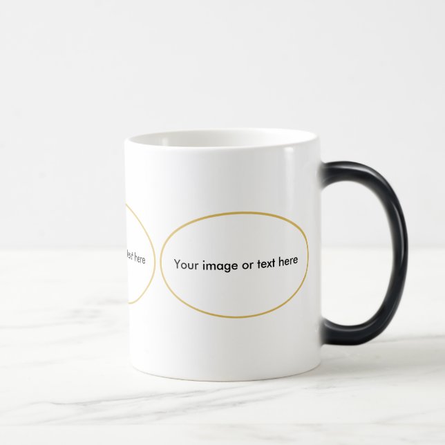 Caneca Mágica Mug de quadro de Ouro personalizável (Direita)