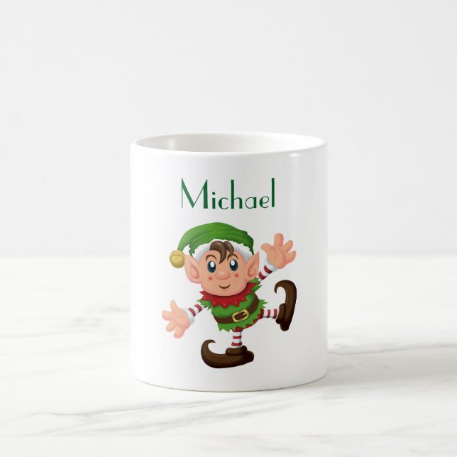 Caneca Mágica Mug/Elf de Morphing de Natal Personalizado (Centro)