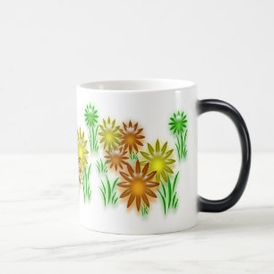Caneca Mágica Mug - flores de néon 3D (v.2)