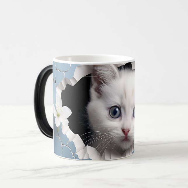 Caneca Mágica Mug Magic 3D cat (Frente Esquerda)