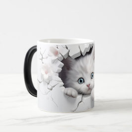 Caneca Mágica Mug Magic 3D cat