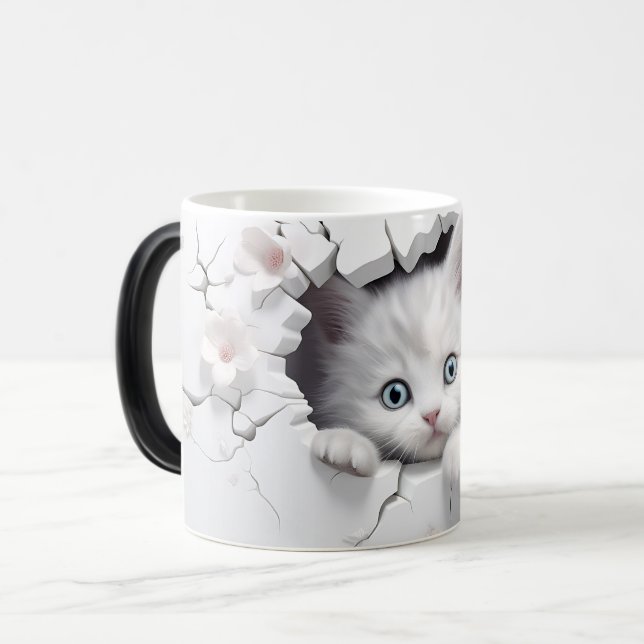 Caneca Mágica Mug Magic 3D cat
