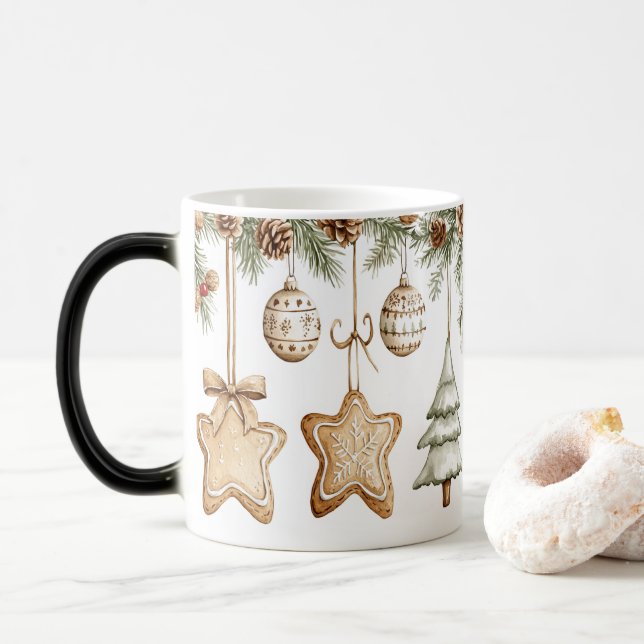 Caneca Mágica Mug Magic Festive Vintage Christmas (Com Donut)
