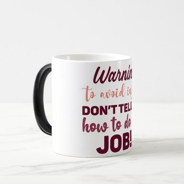 Caneca Mágica Mug Magic Funny Office Coffee Quotes (Frente Esquerda)