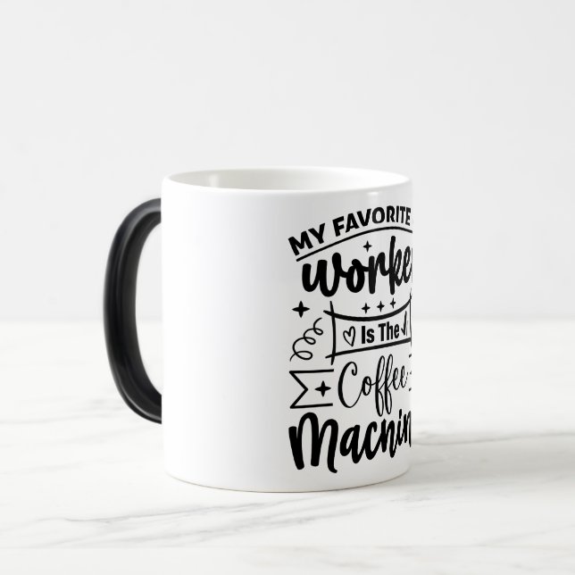 Caneca Mágica Mug Magic Funny Office Coffee Quotes (Frente Esquerda)