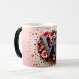 Caneca Mágica Mug Magic W Valentine Alphabet 3D