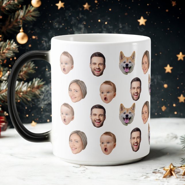 Caneca Mágica Mug Personalizado Da Família Fotográfica, 4 Fotogr (Criador carregado)