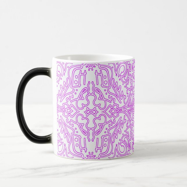 Caneca Mágica Mug Soft Pink Dream Mandala pattern (Esquerda)