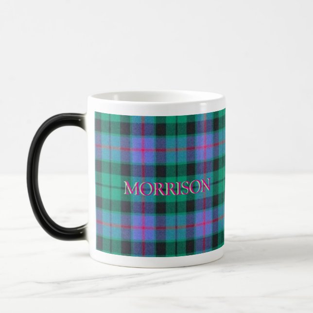 Caneca Mágica Mug - Xadrez de Tartan MORRISON, "Antigo Verde" (Esquerda)