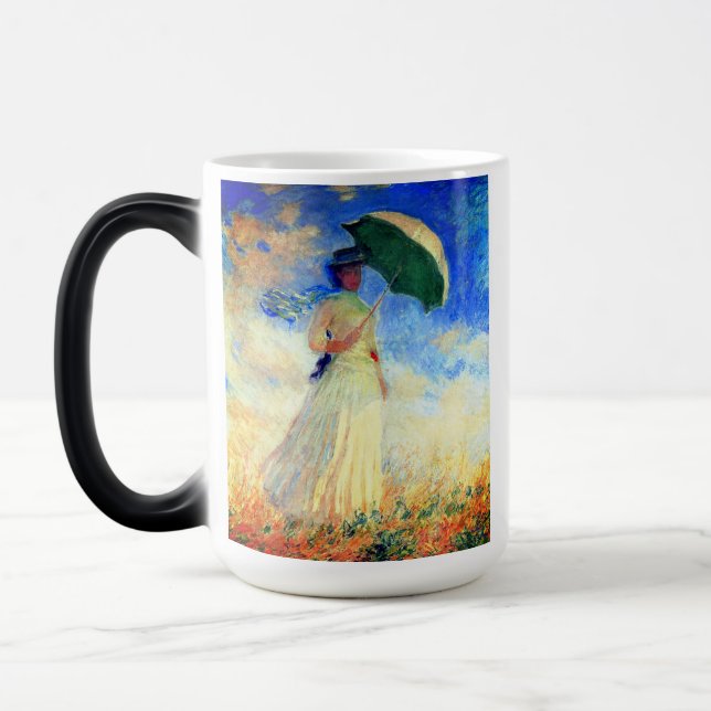 Caneca Mágica Mulher Monet com Parasol à Direita (Esquerda)