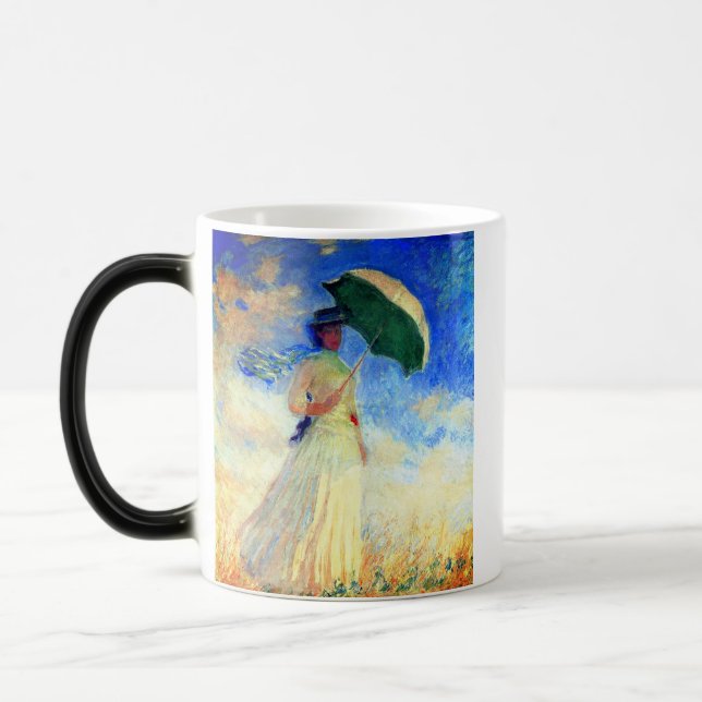 Caneca Mágica Mulher Monet com Parasol à Direita (Esquerda)