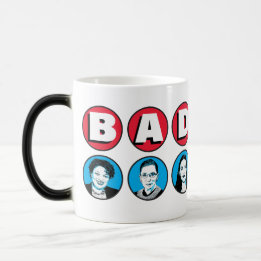 Caneca Mágica Mulheres Badass: Stacey RBG AOC Katie Kamala Warre