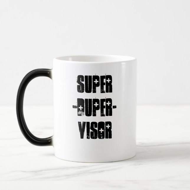 Caneca Mágica Mundos o melhor chefe, Super-duper-viseira (Esquerda)
