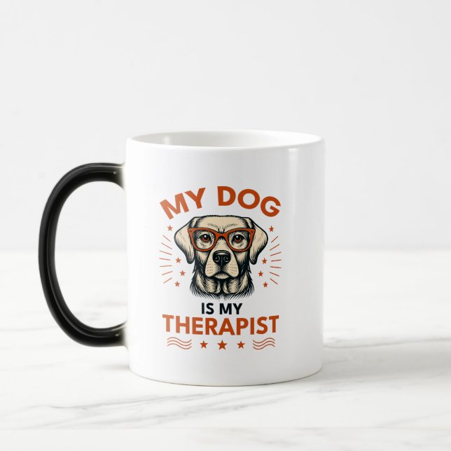 Caneca Mágica My dog is my therapist (Esquerda)