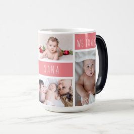 Caneca Mágica Nana We Love You Photo Collage