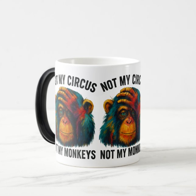 CANECA MÁGICA NÃO OS MEUS MACACOS (Frente Esquerda)