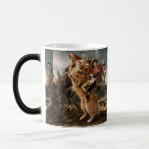 Caneca Mágica Napoleão Montado em Gato de Batalha Gigante