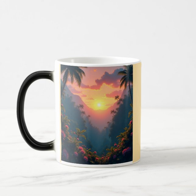 Caneca Mágica Nascer do sol tropical (Esquerda)