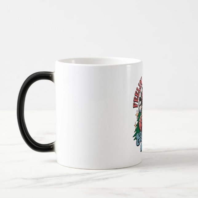 Caneca Mágica Natal Sentindo-se Alegre (Esquerda)