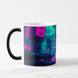 Caneca Mágica Neon Cyberpunk City Futuristic Gamer