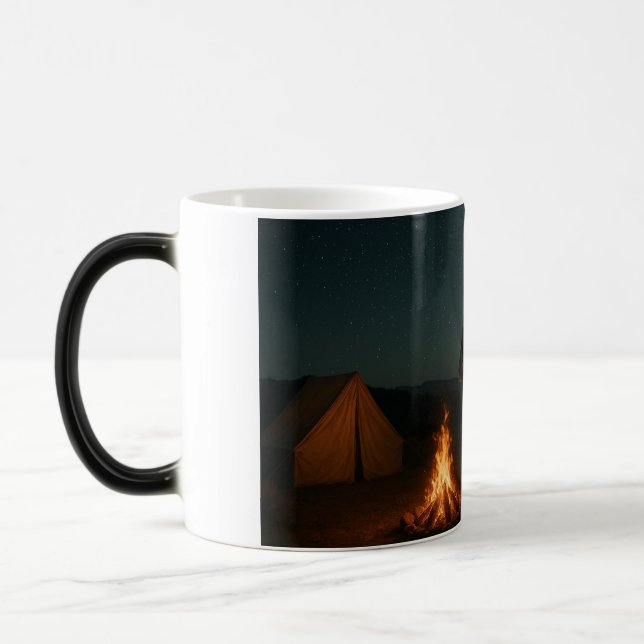 Caneca Mágica Night Campfire Mug - Western Camping Design (Esquerda)