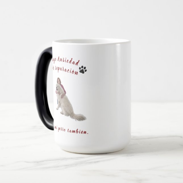 Caneca Mágica “No es drama… es que te amo” 🐶💛  (Frente Esquerda)