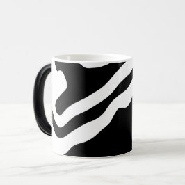Caneca Mágica No Profundo: Abstrato preto e branco