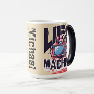 Caneca Mágica Nome Legal retro trabalho de arte Graphic TV