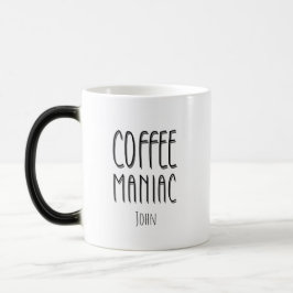 Caneca Mágica Nome Personalizado Café Maniac - Engraçado