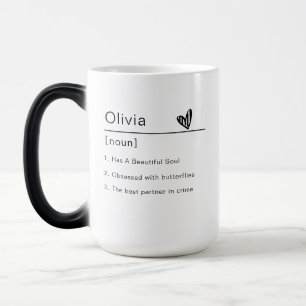 Caneca Mágica Nome Personalizado de Presente de Aniversário Mode